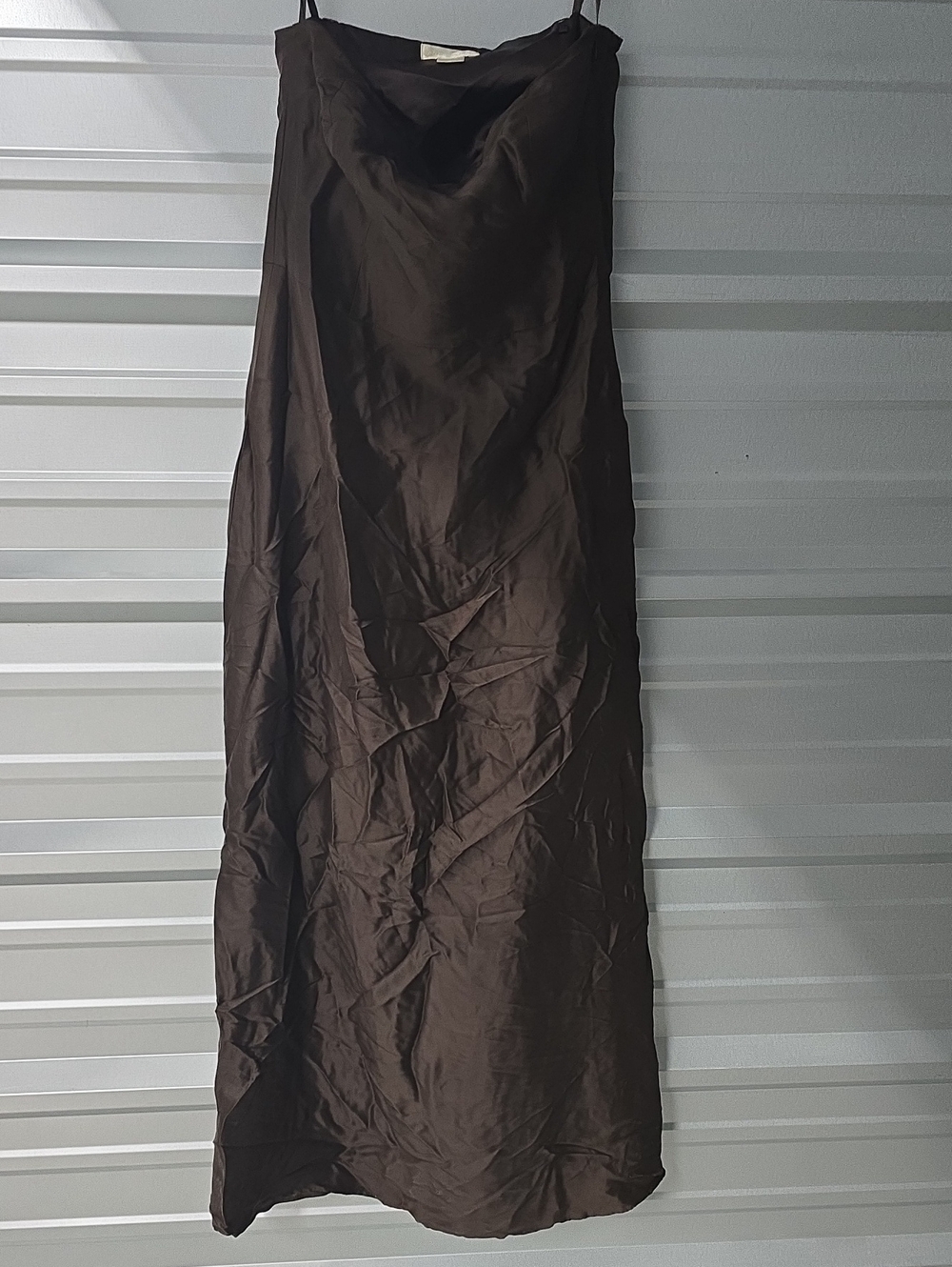 Ann Taylor Brown Silk Strapless Dress